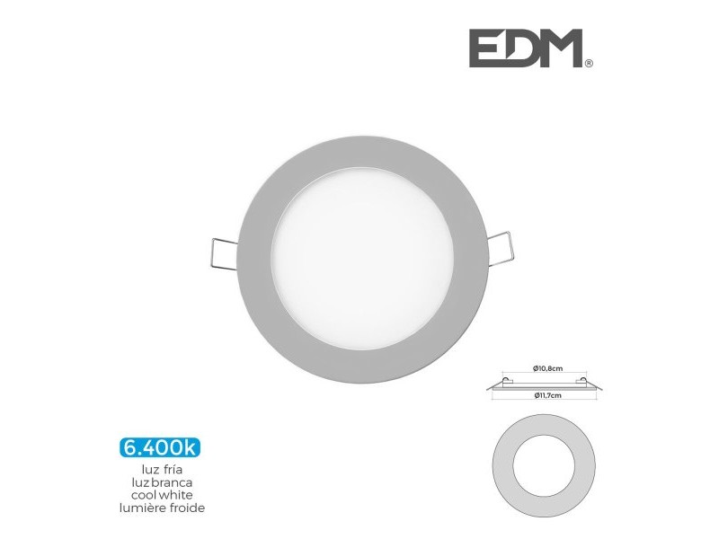 Вградена прожекторна светлина EDM 31603 Downlight A G 6 W 320 Lm (6400 K) Вградена прожекторна светлина EDM 31603 Downlight A G 6 W 320 Lm (6400 K)