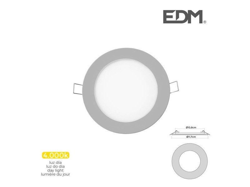 Вградена прожекторна светлина EDM 31604 Downlight A G 6 W 320 Lm (4000 K) Вградена прожекторна светлина EDM 31604 Downlight A G 6 W 320 Lm (4000 K)