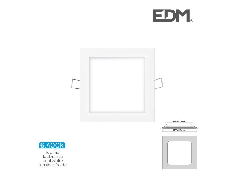Вградена прожекторна светлина EDM 31605 Downlight A G 6 W 320 Lm (6400 K)