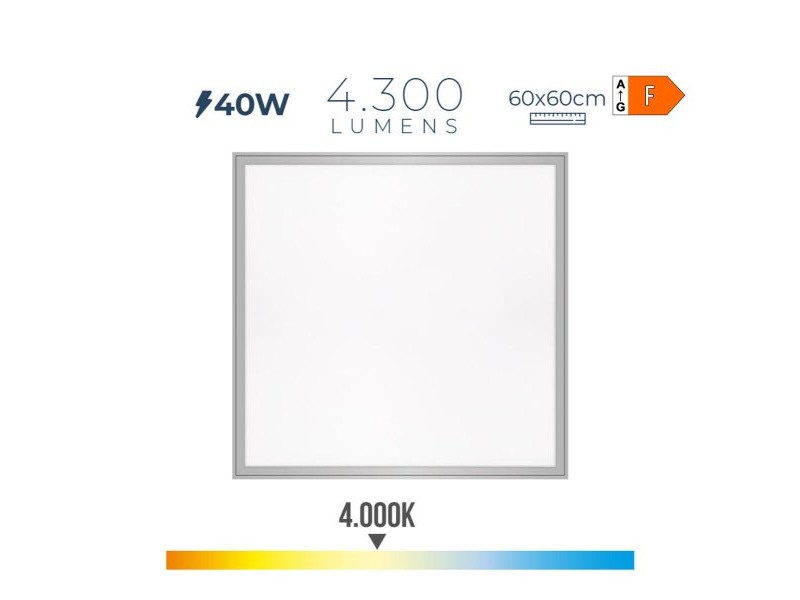 Полилей EDM 31624 Пластмаса 40 W 59,5 x 59,5 x 3,5 cm (4000 K)
