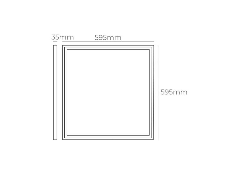 Полилей EDM 31624 Пластмаса 40 W 59,5 x 59,5 x 3,5 cm (4000 K)