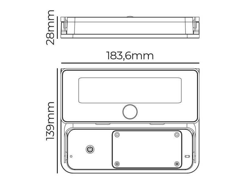 LED Аплик EDM 31821 Поликарбонат ABS 12 W 1600 lm Слънчев (6500 K)