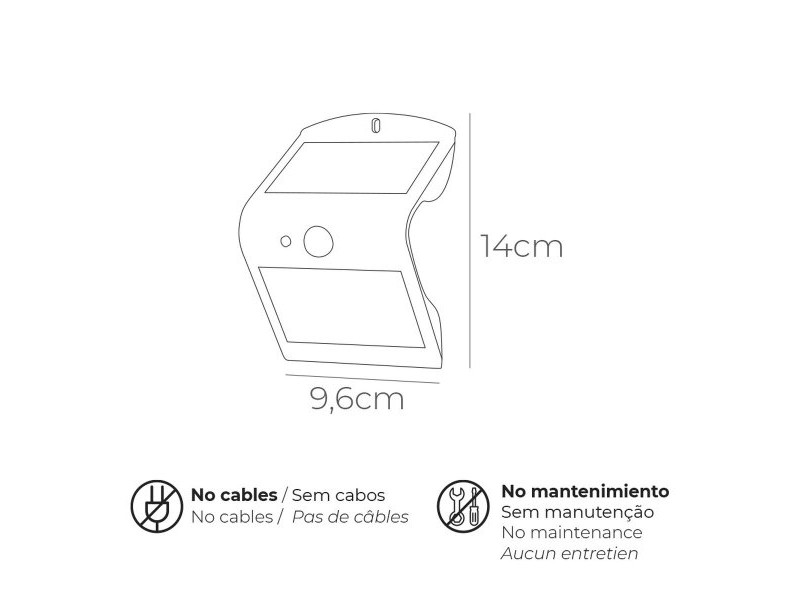 Аплик за стена EDM 31840 Черен полипропилен 1,5 W 220 lm