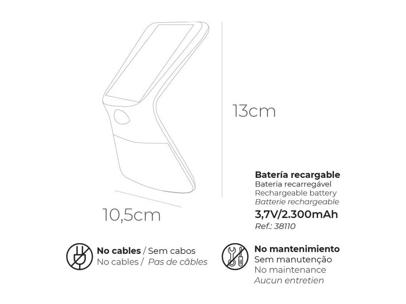 LED Лампа със Сензор за Движение EDM 31843 Бял полипропилен 3,5 W