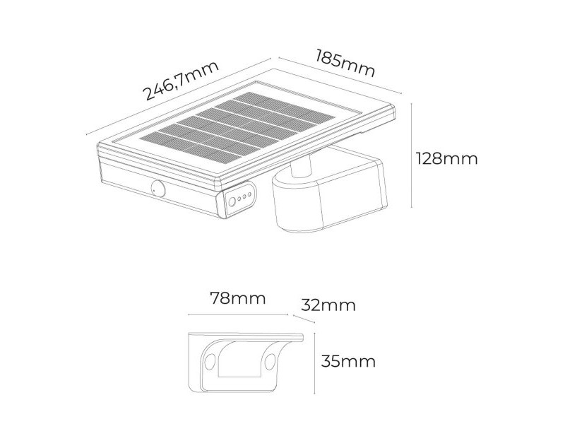 Аплик за стена EDM 31854 Черен 6 W 720 Lm LED Слънчев (6500 K)