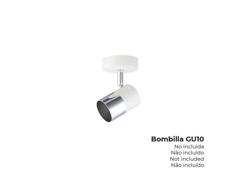 Фокус EDM 32011 moon 50 W GU10 9 x 7,6 x 12,6 cm Бял