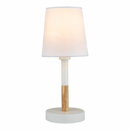 Настолна лампа EDM 32016 Бял Дървен Стомана 40 W 220-240 V Ø 13 x 32 cm