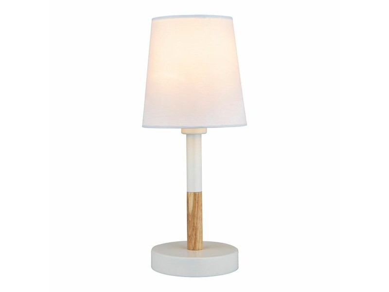Настолна лампа EDM 32016 Бял Дървен Стомана 40 W 220-240 V Ø 13 x 32 cm