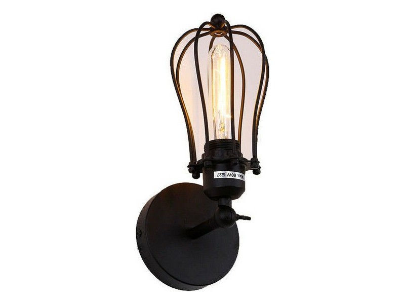 Аплик за стена EDM 32105 Черен 60 W Vintage 220-240 V 11 x 16 x 32 cm