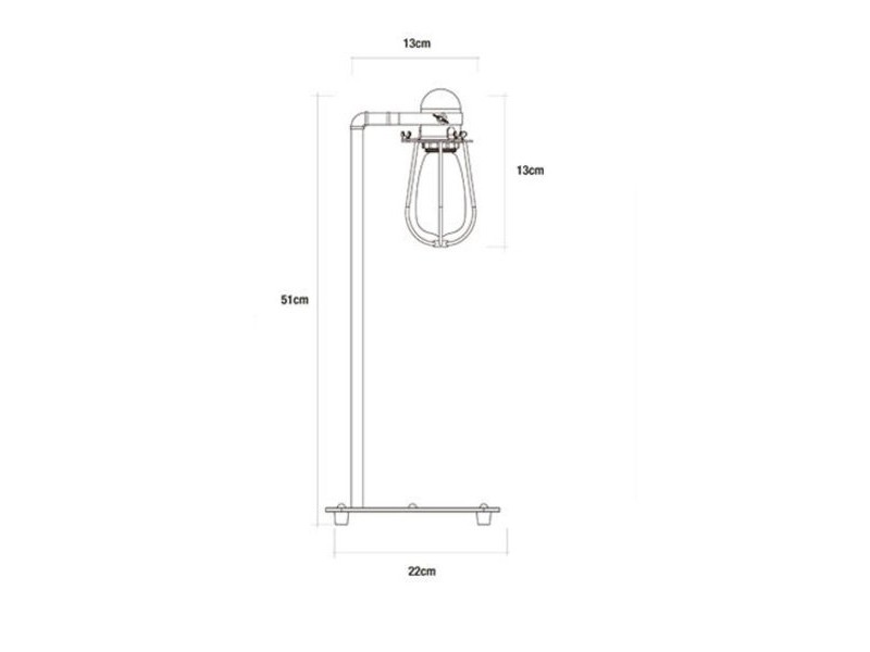 Настолна лампа EDM 32107 Черен Метал 60 W 220-240 V 22 x 51 cm 22 x 51 x 13 cm