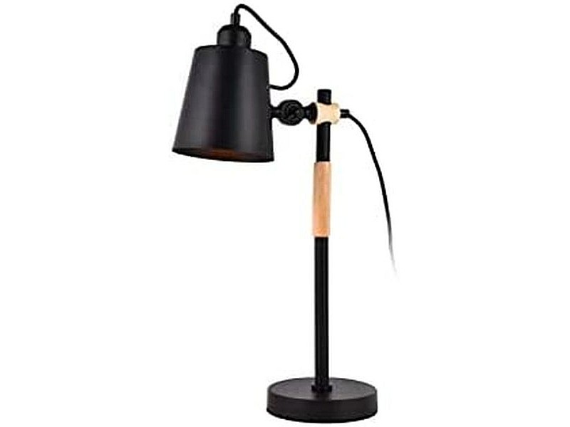 Flexo / Настолна лампа EDM 32114 32114 Черен Дървен Метал 60 W E27 Ø 15 x 54 cm