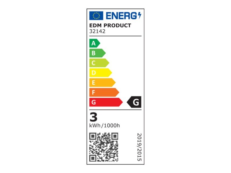 LED Аплик EDM 32142 Пластмаса A G 3 W 60 Lm (4000 K)