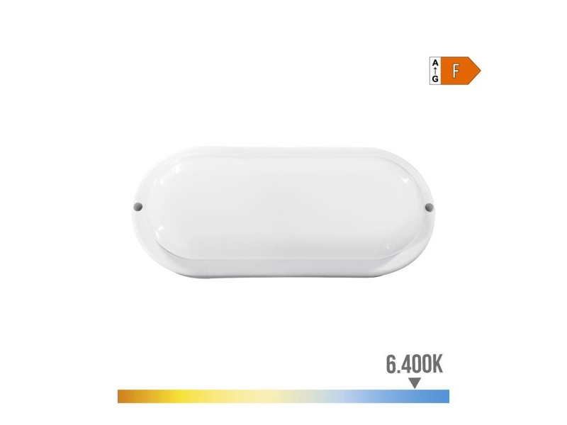 LED Аплик EDM 32405 Бял Алуминий Пластмаса F 18 W 120 W 1820 Lm Овален (6400 K)