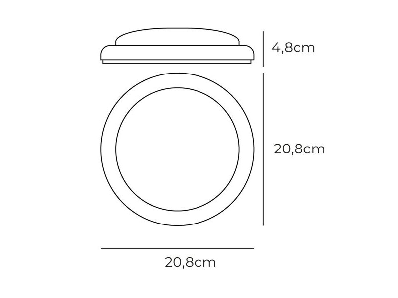 LED Аплик EDM 32407 Бял Алуминий Пластмаса F 18 W 120 W 1820 Lm Кръгъл (6400 K)