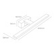 Стенна лампа EDM 32433 F 8 W 800 lm 40 x 12,8 x 5,1 cm LED