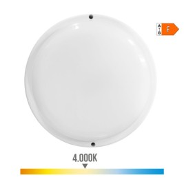 Аплик за стена EDM 32446 Бял Пластмаса F 18 W 120 W 1820 Lm Сензор за Движение Светлинни Сензори Кръгъл (4000 K)