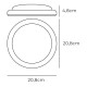 Аплик за стена EDM 32446 Бял Пластмаса F 18 W 120 W 1820 Lm Сензор за Движение Светлинни Сензори Кръгъл (4000 K)