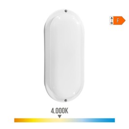 Аплик за стена EDM 32448 Бял Пластмаса F 18 W 120 W 1820 Lm Сензор за Движение Светлинни Сензори Овал (4000 K)