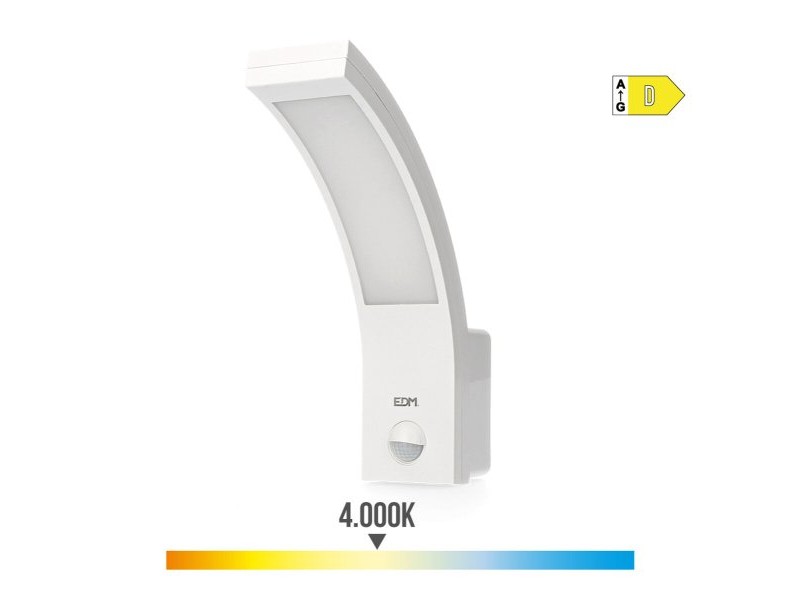 Аплик за стена EDM 32535 полипропилен A 10 W 750 Lm Бял Навън (4000 K)