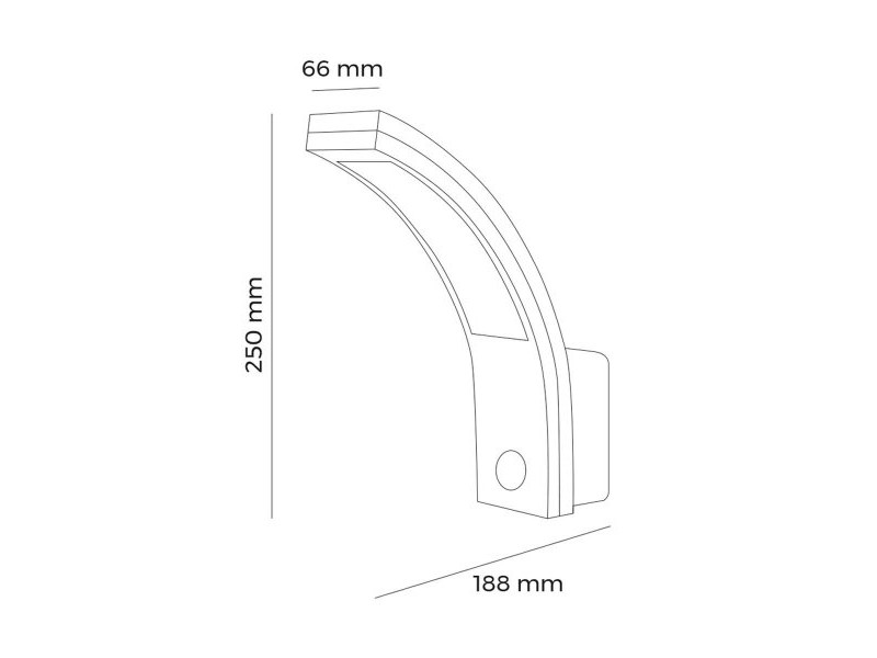 Аплик за стена EDM 32535 полипропилен A 10 W 750 Lm Бял Навън (4000 K)