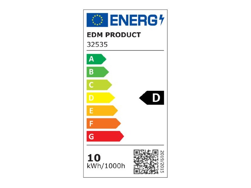 Аплик за стена EDM 32535 полипропилен A 10 W 750 Lm Бял Навън (4000 K)