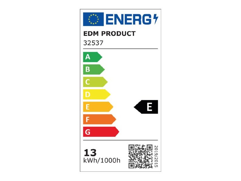 LED Аплик EDM 32537 полипропилен E 15 W 13 W 1250 Lm 1850 lm Бял (4000 K)