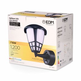 Аплик за стена EDM 32573 Черен PVC F 1200 Lm 15 W (4000 K)