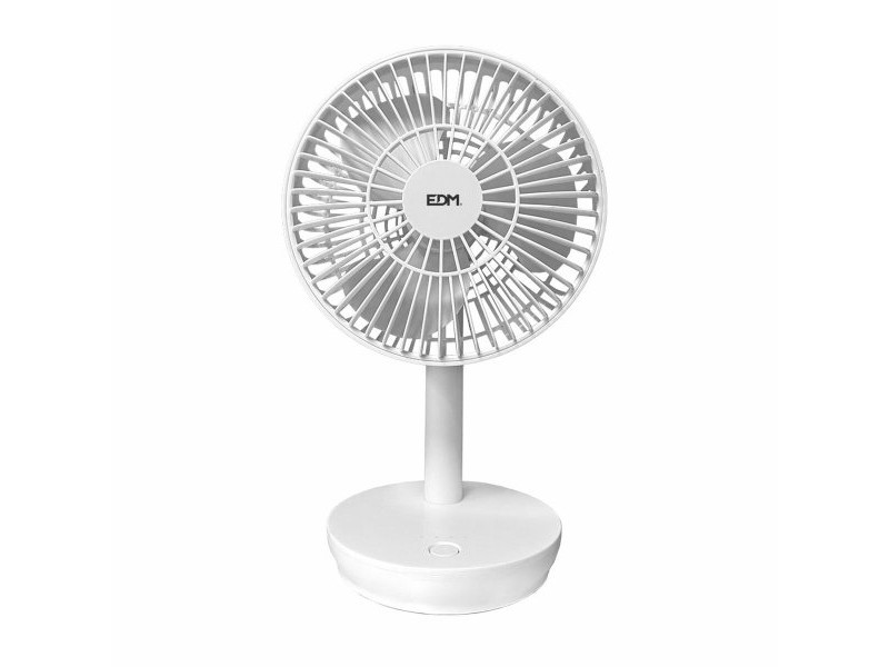 Настолен вентилатор EDM 33501 Бял 5 W 4 W 16,5 x 18,5 cm 17 x 13 x 26 cm Презареждащ се USB