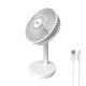 Настолен вентилатор EDM 33501 Бял 5 W 4 W 16,5 x 18,5 cm 17 x 13 x 26 cm Презареждащ се USB