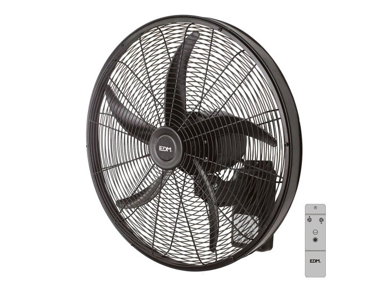 Вентилатор за стена EDM 33521 Черен 100 W Ø 45 cm