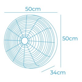 Вентилатор за стена EDM 33521 Черен 100 W Ø 45 cm
