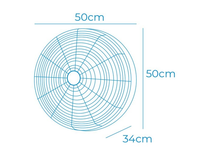 Вентилатор за стена EDM 33521 Черен 100 W Ø 45 cm