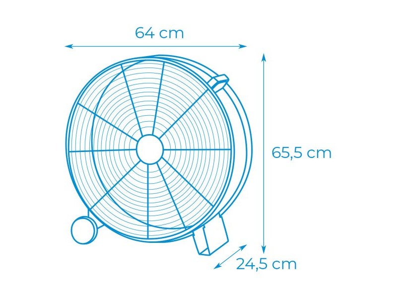 Вентилатор за по EDM Черен 180 W Ø 60 cm индустриален