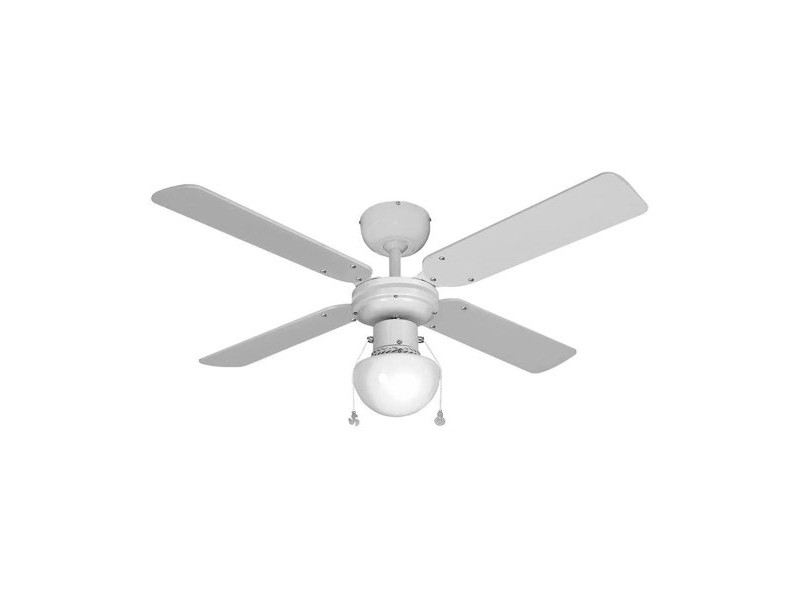 Вентилатор за таван с осветление EDM 33800 Caribe Бял 50 W