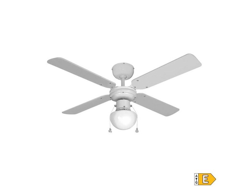 Вентилатор за таван с осветление EDM 33800 Caribe Бял 50 W
