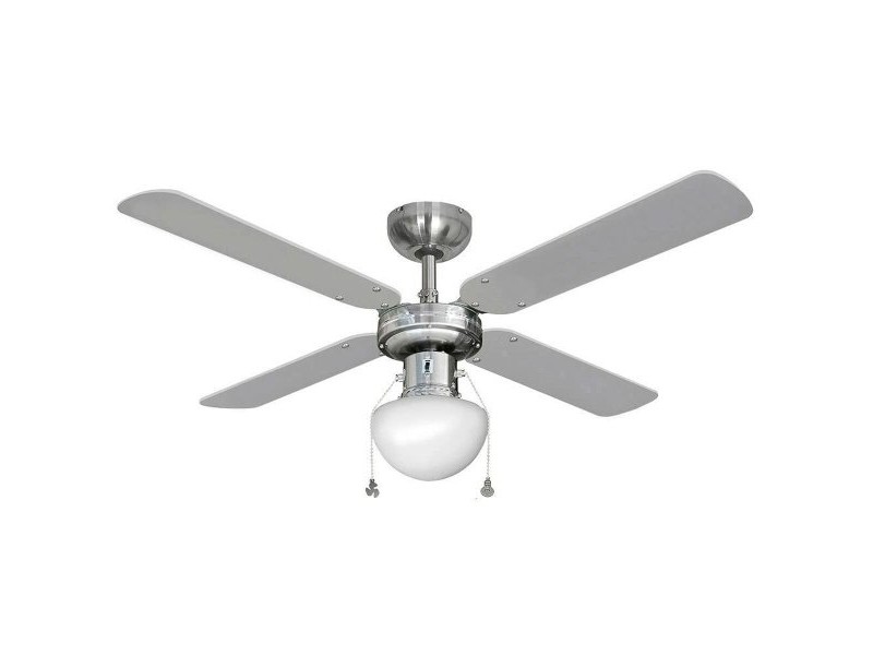 Вентилатор за таван с осветление EDM 33801 Caribe Сребрист 50 W