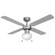 Вентилатор за таван с осветление EDM 33801 Caribe Сребрист 50 W