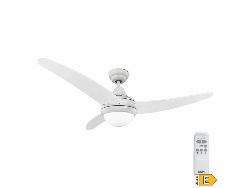 Вентилатор за таван с осветление EDM 33803 Egeo Бял 60 W