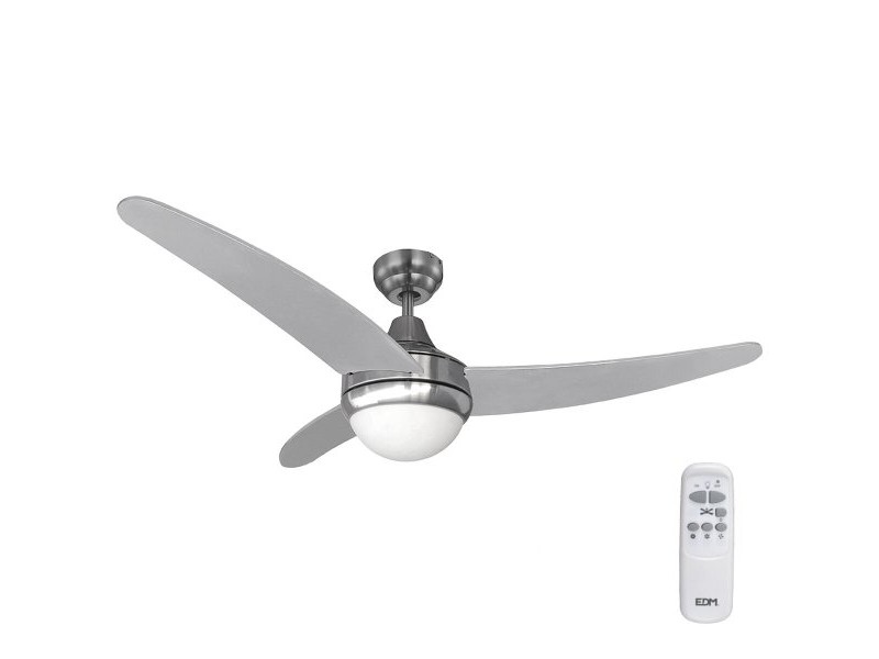 Вентилатор за таван с осветление EDM 33804 Egeo Сребрист 60 W