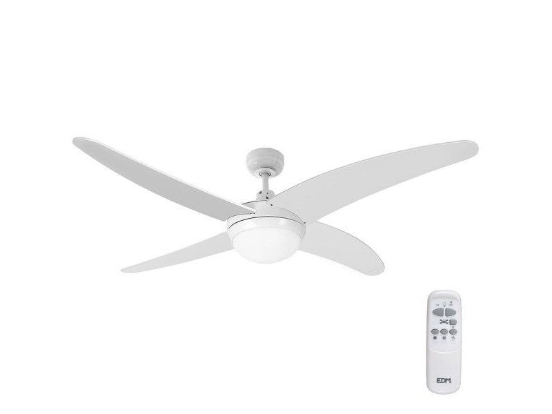 Вентилатор за таван с осветление EDM 33806 Caspio Бял 60 W