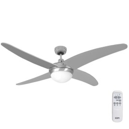 Вентилатор за таван с осветление EDM 33807 Caspio Сребрист 60 W