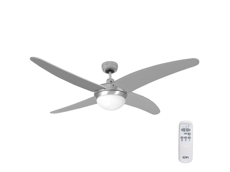 Вентилатор за таван с осветление EDM 33807 Caspio Сребрист 60 W