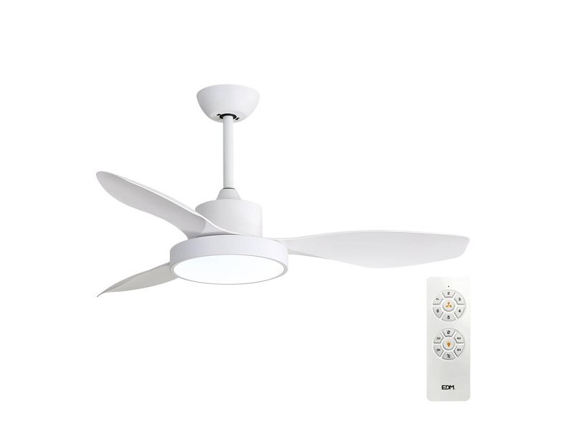 Вентилатор за таван с осветление EDM 33817 Arctic Бял 24 W 38 W 2160 Lm