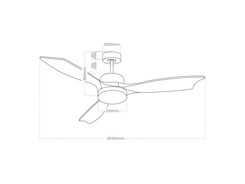 Вентилатор за таван с осветление EDM 33819 Báltico 20 W 2190 Lm Вентилатор за таван с осветление EDM 33819 Báltico 20 W 2190 Lm