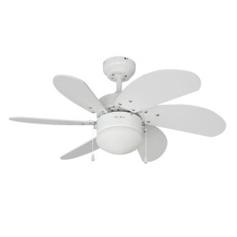 Вентилатор за таван с осветление EDM 33985 Aral Бял 50 W