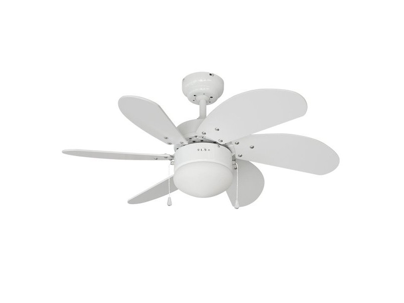 Вентилатор за таван с осветление EDM 33985 Aral Бял 50 W