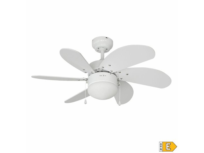 Вентилатор за таван с осветление EDM 33985 Aral Бял 50 W