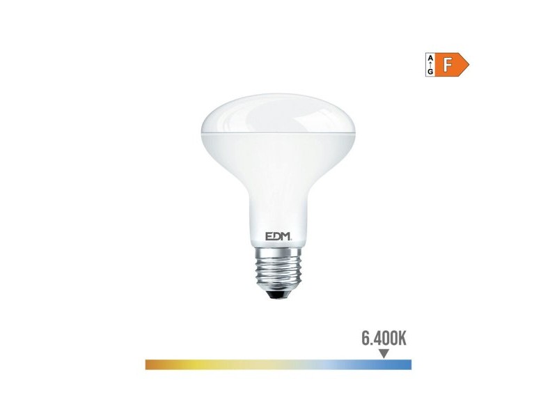 LED крушка EDM 35489 F 12 W 75 W 80 W E27 1055 lm Ø 9 x 12 cm Рефлекторна (6400 K)