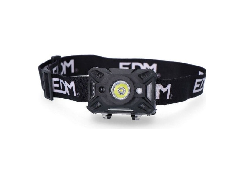 LED Фенер EDM 36129 Cob 5 W 200 Lm Светлинни Сензори 7 Функции (3 броя)