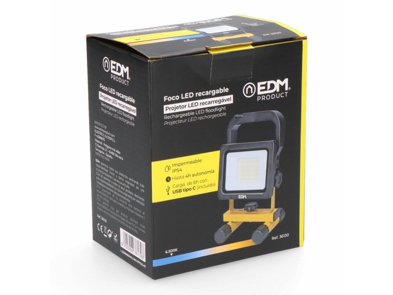 LED spotlight EDM 36130 20 W 1000 Lm 2000 Lm Презареждащ се